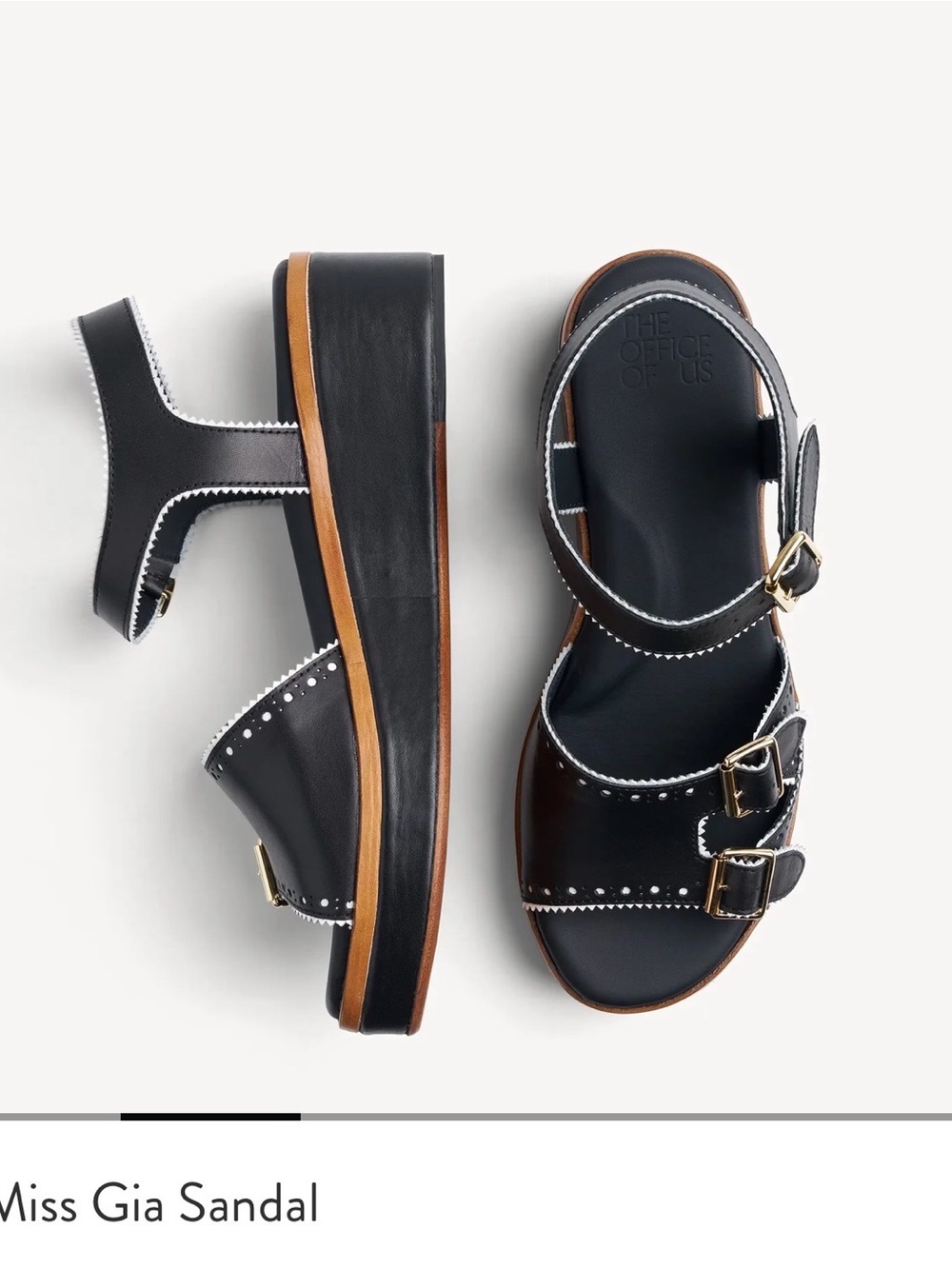 The Office of Us Miss Gia Black Platform Sandal